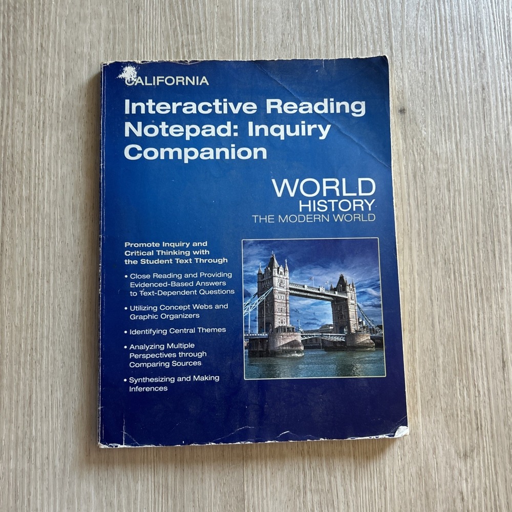 Interactive Reading Notepad: Inquiry Companion for California Wor
